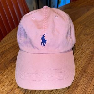 Pink Polo hat. Adjustable